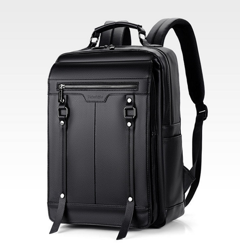 AU Fashion Mens Genuine Leather School Backpack Laptop Travel Waterproof Bag